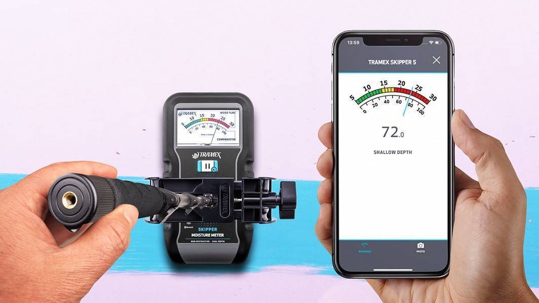 Skipper Moisture Meter 5 with Extension Handle and App